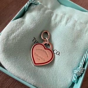 Tiffany & Co charm with maroon outline